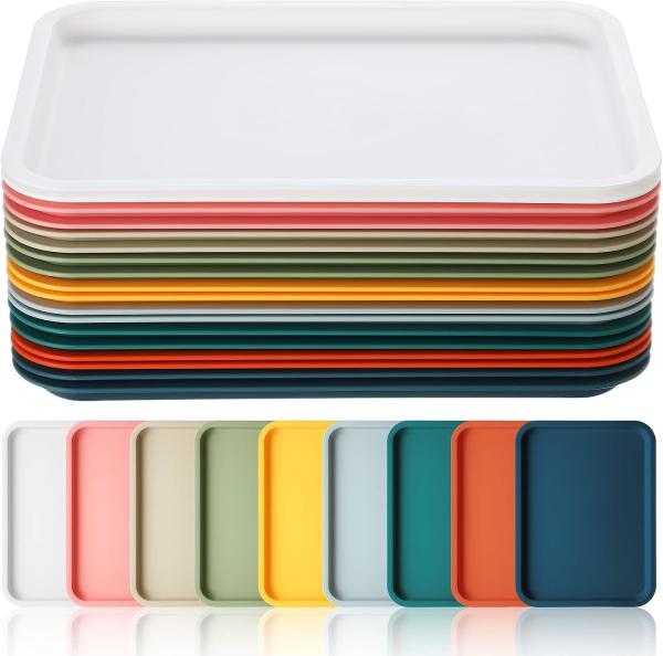 Plastic Fast Food Trays Bulk Restaurant Serving Trays Cafeteria Trays Grill Tray School Lunch Trays Rectangular