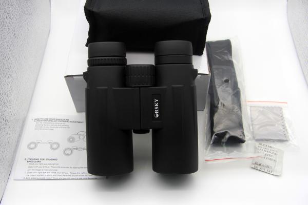 10x42 Waterproof Black Compact Travel Binoculars / Lightweight Binoculars For Hunting