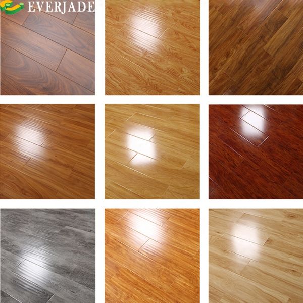 8mm 10mm 12mm Standard Edge Rustic Tile Wooden Flooring with Wood Grain Embossed Surface