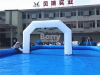Soporte del arco inflable promocional al aire libre gigante blanco bien acabado