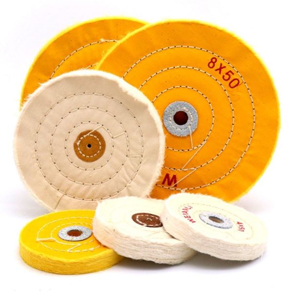 3 4 5 inch surface buff abrasive flap cotton buffing wheel for jewelry polishing 6x50