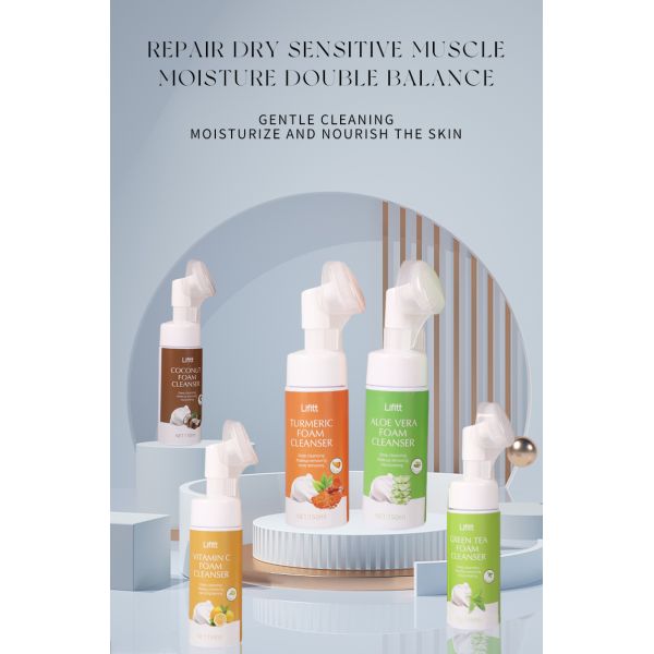 Nettoyant moussant pour le visage, éliminateur de points noirs, anti-acné, soin pour peau sèche, contrôle du sébum