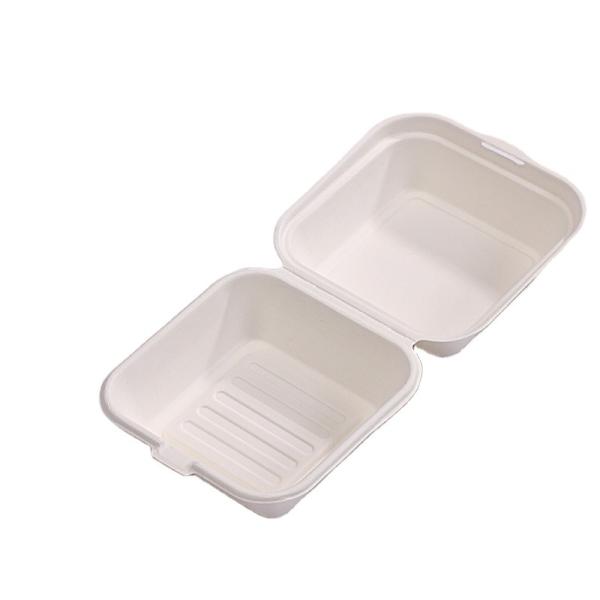 Compostable Biodegradable Embalaje de equipaje desechable Caja de papel de pulpa Buger