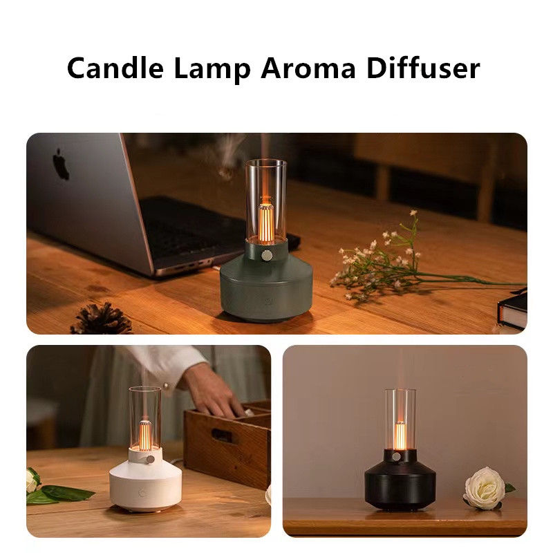 NEW Ultrasonic Fragrant Aromatherapy Air Humidifier Electronic Yoga Candle Light Home Essential Oil Aroma Diffuser