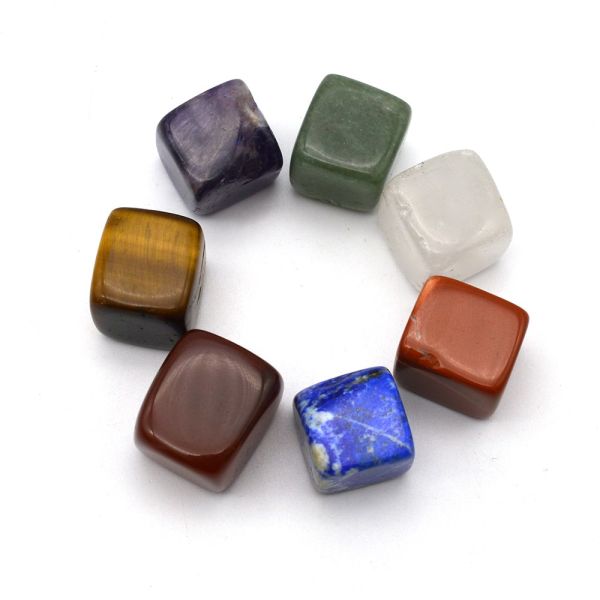 Amethyst Inspirational Chakra Stone Sets in 7 Colors for Mixed Energy