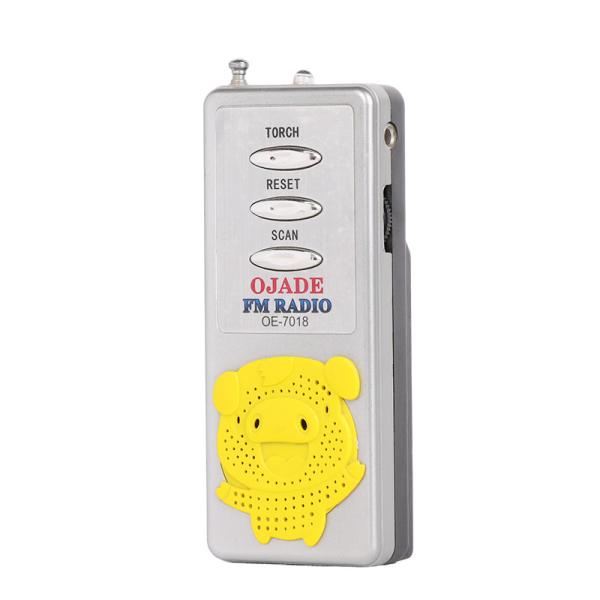 Do rádio Handheld de FM do porco dos desenhos animados OEM portátil LOGO Promotional de Mini Pocket