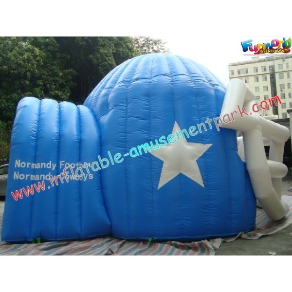 Sports Customized Inflatable Party Tent , Inflatable Helmet Football Tunnel