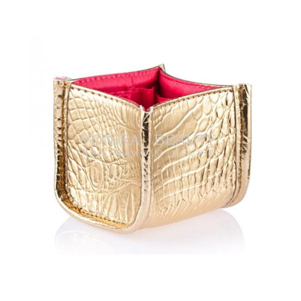 ПУ лоска Про организатора ручки случая хранения коробки держателя щетки макияжа кожи змейки косметического высокий