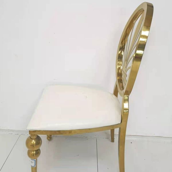 Высококлассный современный роскошный золотой обеденный стул для гостиничного банкетного зала