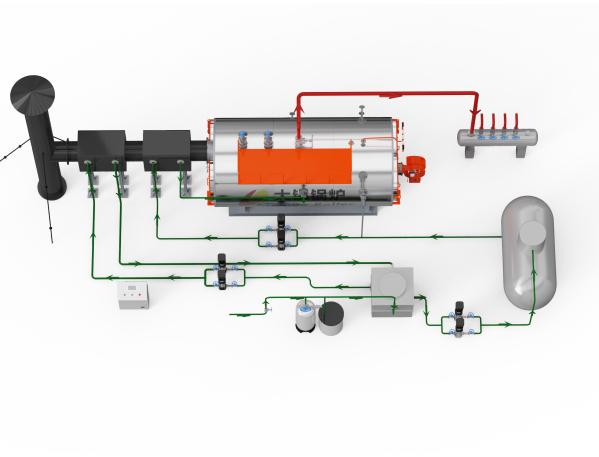 Caldeira de vapor com tubo de fogo horizontal Combustível diesel 10 toneladas Favorável