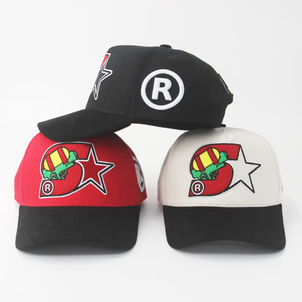 Custom Baseball Cap Logo 3D Puff Embroidery 5 Panels Outdoor Sports Golf