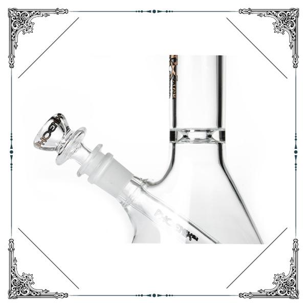 Phoenix Clear Glass Beaker Bong  Smoking  Water Pipe Cheap Glass Hookah Bongs10''