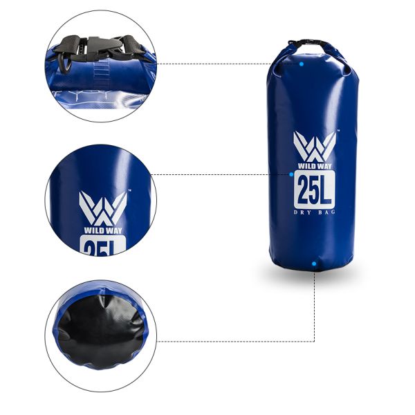 500D PVC 5L/10L/15L/20L/25L/30L Waterpoof Backpack Dry Bag for Triathlon Marathon