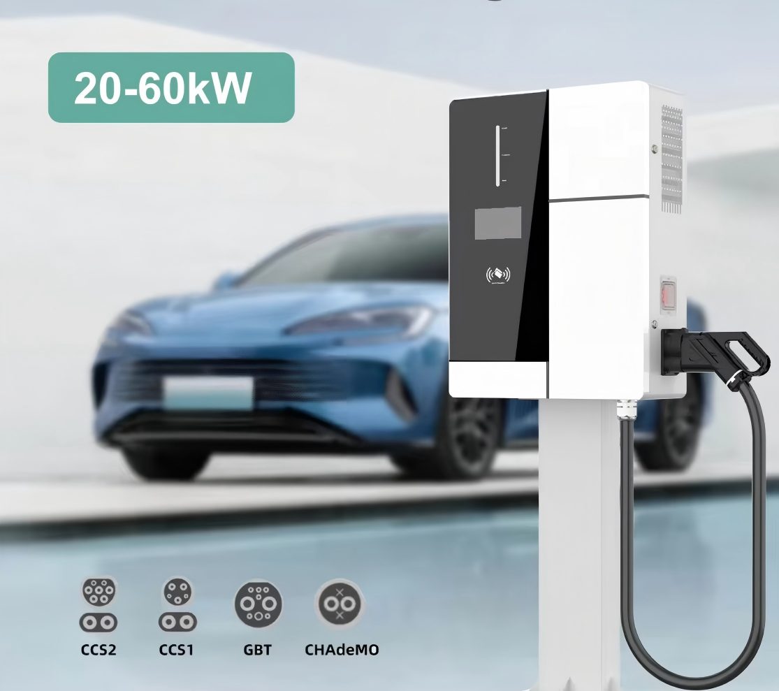 Sixpence New DC Double Gun 40kW 4G Ethernet OCPP1.6J RFID Wallbox Fast Charging EV Charger CCS2+CCS2 Plug Charge IP54