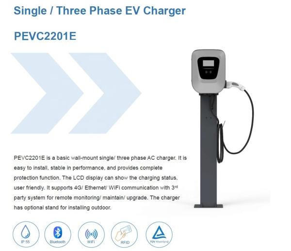 7kw 32A Wall Mount  AC Charging Station Single Phase For Electric Vehicle