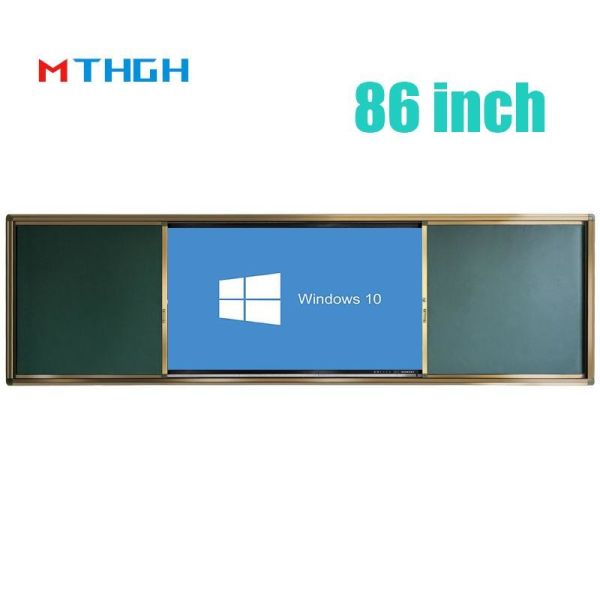 86 Inch Push Pull Digital Blackboard with Infrared 40 Touch Points and Magnetic Function for Education and Training