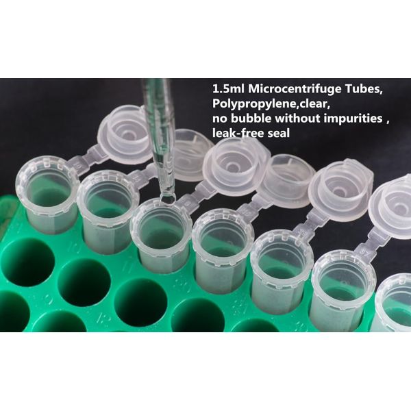 EO Sterile 1.5ml Polypropylene Graduated Microcentrifuge Tubes With Snap Cap Durable Microcentrifuge Lab Tubes