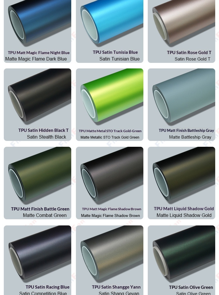 Car PPF TPU color modification film, vehicle film, PPF film, PPF carbon fiber, PPF color-changing film (dry installation)