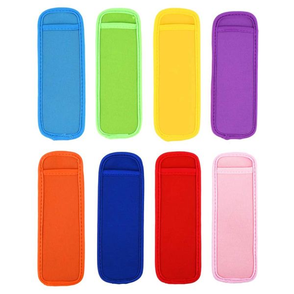 Factory Price Ice Pop Sleeves Antifreezing Popsicle Holders Bags Neoprene Insulator Sleeves Freezer Ice Pops Holder
