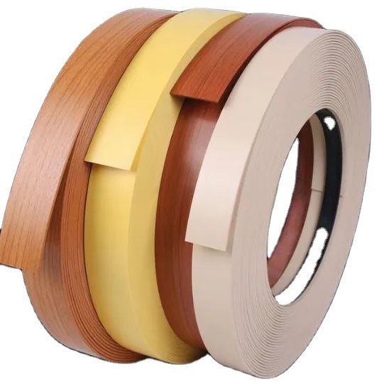 Environmentally Friendly PVC Edge Banding Tape Water Resistant High Glossy Surface Multipurpose Furniture Accessories