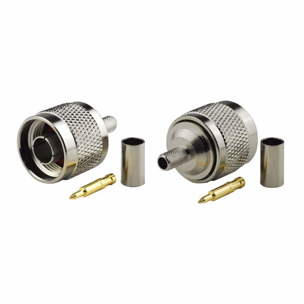 N Type Male Right Angle RF Connector with IP67 Waterproof Brass Material for DC-11GHz Frequency