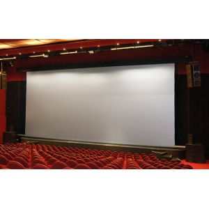 300inch Large Tab Tension Motorized Screen with HD Flexible White and Silent Tubular Motor Front Projection
