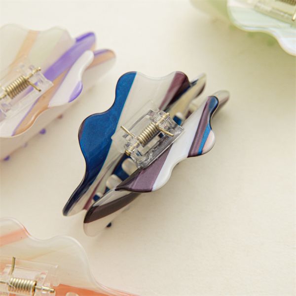Magic cloud color gradient 8cm large acetic acid hair clip shark hairpin accessories hair catch
