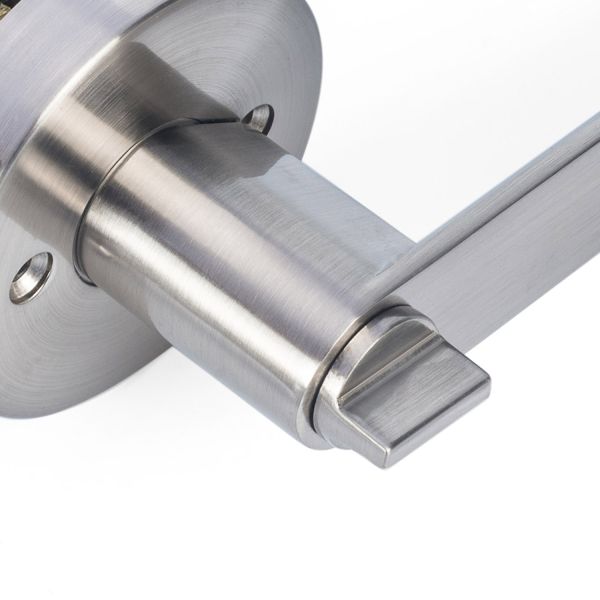 Сатин Никель Левер набор замок гостиная спальня ванная трубчатая дверь ручка замок