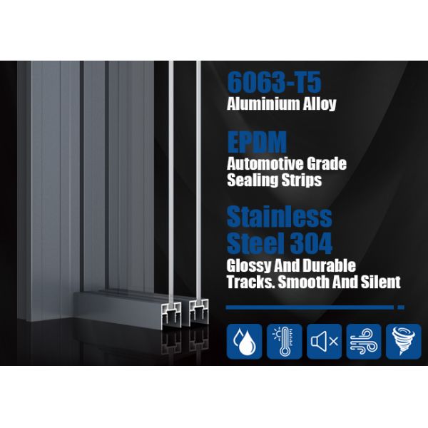 Narrow Frame Silent Interior Sliding Partition Doors Elegant Perfect System