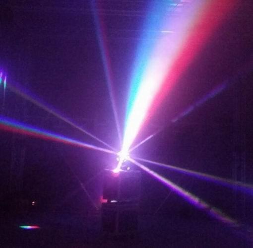 RGBW 4 In 1 Beam Moving Head Light 6° Angle Double - Rotation Football Shape