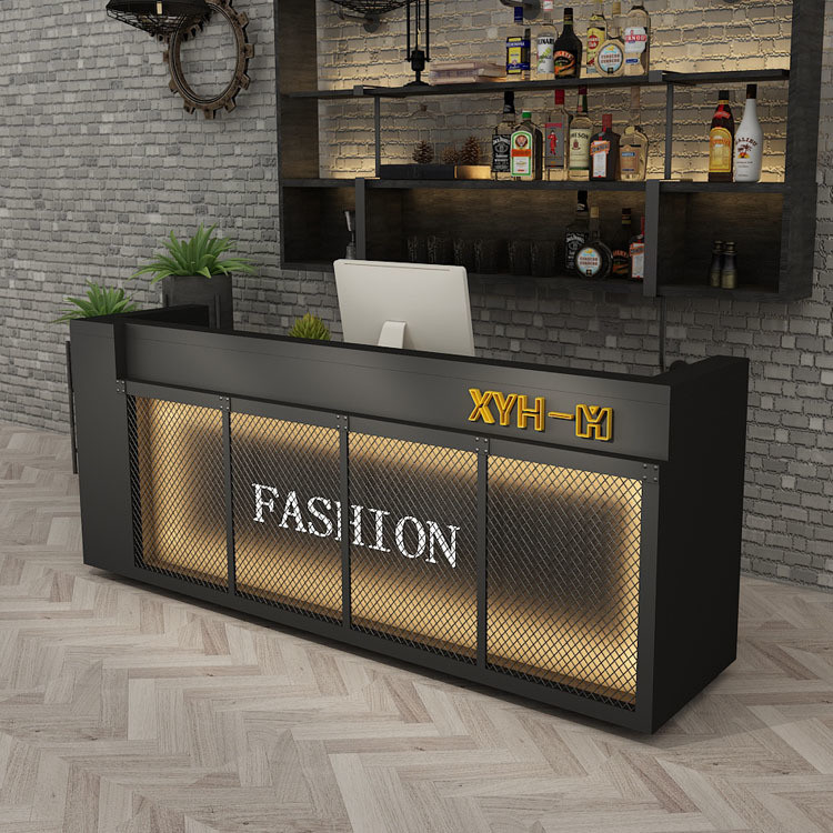 Powder Coated LED Design Reception Desk for Hotel Furniture in Retailer Shops