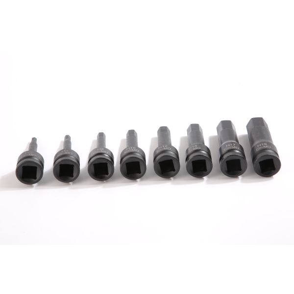 HEX Socket Features in 8PCS CR-MO Hexgagonal Sleeve Electric Tool and Car Repair Set