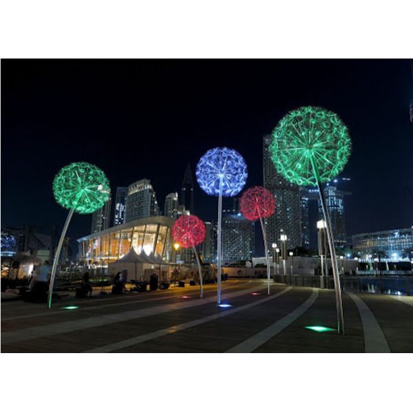 OEM Outdoor Light Ribbon Stainless Steel Abstract Sculpture