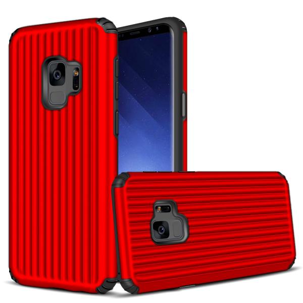 Anti - Slip Blue PU TPU Smartphone Protective Case Cover For Samsung Galaxy S9 S9+