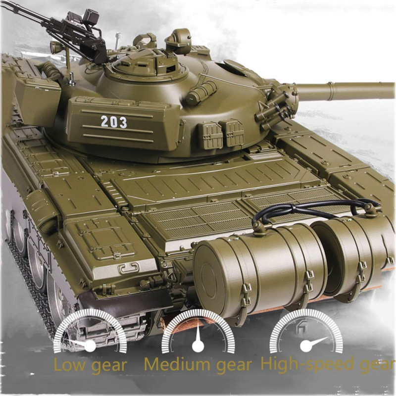 1/16 RC Tank Shooting Toy Car Electric Boys Toys with Music Smoke and Remote Control