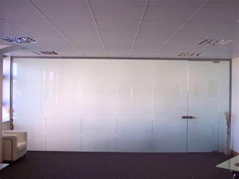 Customized Frosted Tempered Glass Office Partition Frameless Glass Wall 