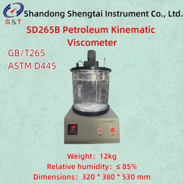Speed 1200r/Min Petroleum Kinematic Viscometer ASTM D445 Semi-Automatic Room Temp+10 ℃～100℃