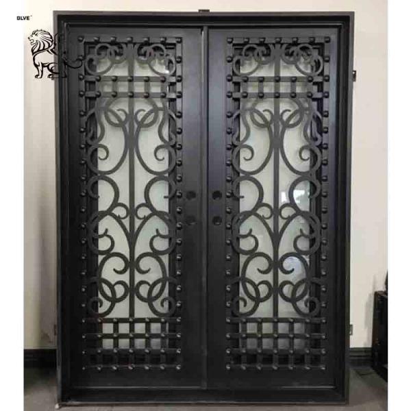 Casting Iron Double Door Anti-theft Entrance Doors Square House Safety Gate Modern Large