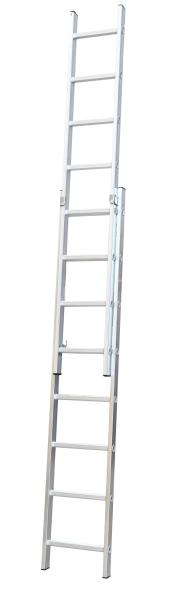 Silver 4.08m 18 Step Foldable Extension Ladder