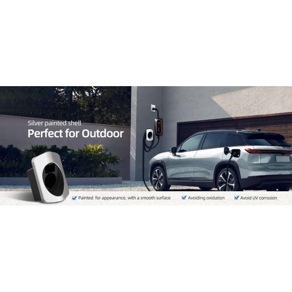 Дверь для зарядки электромобилей для SAE J1772 Зарядка Тяжелый материал Электрический автомобиль Стенная установка Коннектор зарядного кабеля Организатор