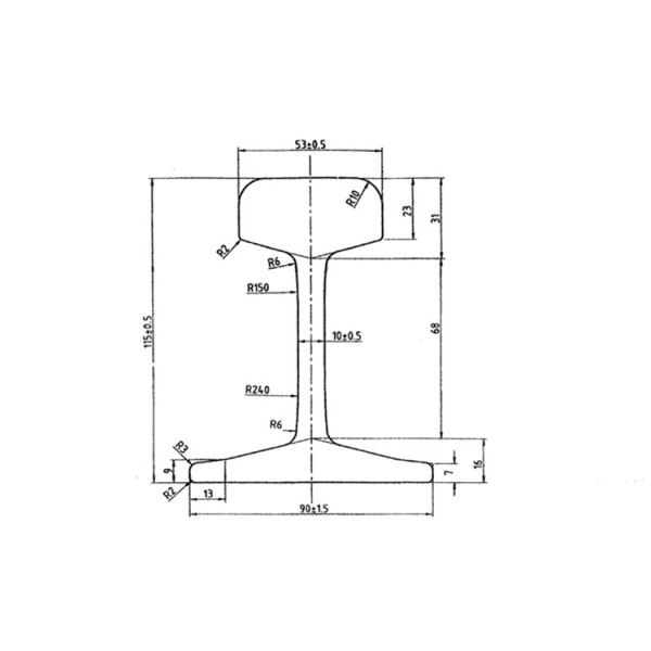 European Standard DIN5901 Crane S24 Steel Rail Length 6-12m