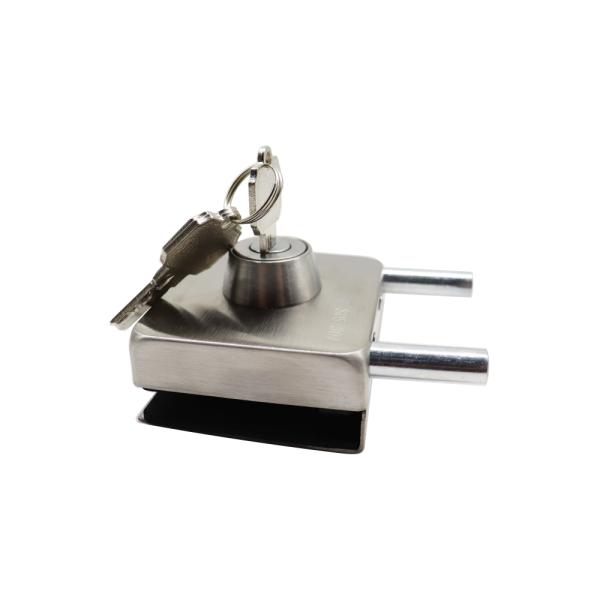 SUS304 Stainless Steel Glass Door Lock for Commercial Storefront