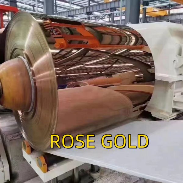 Розовое золото 0,5*1220x2440 мм Нержавеющая сталь гладкая зеркальная плитка для украшения потолка