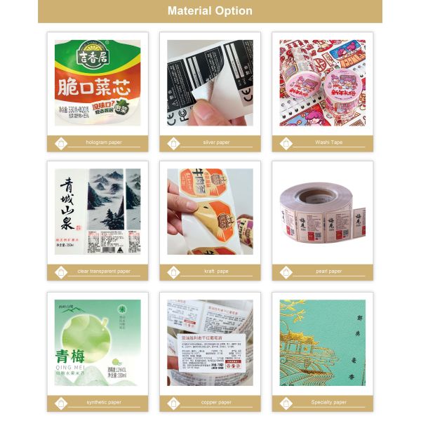 Custom Made Brand Logo Biodegradable Paper Durable Sun Catcher Sticker Vinyl Flower Box Sealing Label Sticker Roll 2023