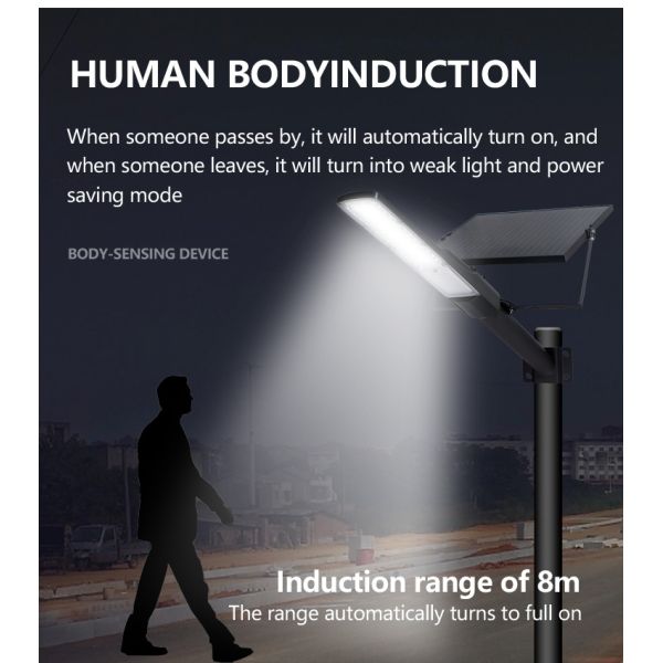 300W IP67 Monocrystalline Solar Street Light with LED Solar Panel for Outdoor Use