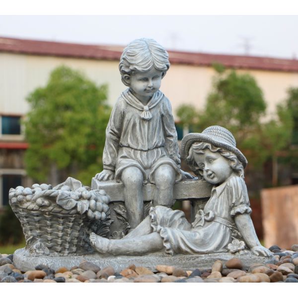 Decor Outside Statue Water Fountains / Patio Water Fountain Customized /outdoor garden ornaments