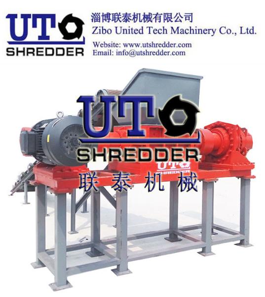 Double Shaft Shredder double shear crusher - high capactiy in tire, plstic, wood, metal, e-waste, bottle, shredding
