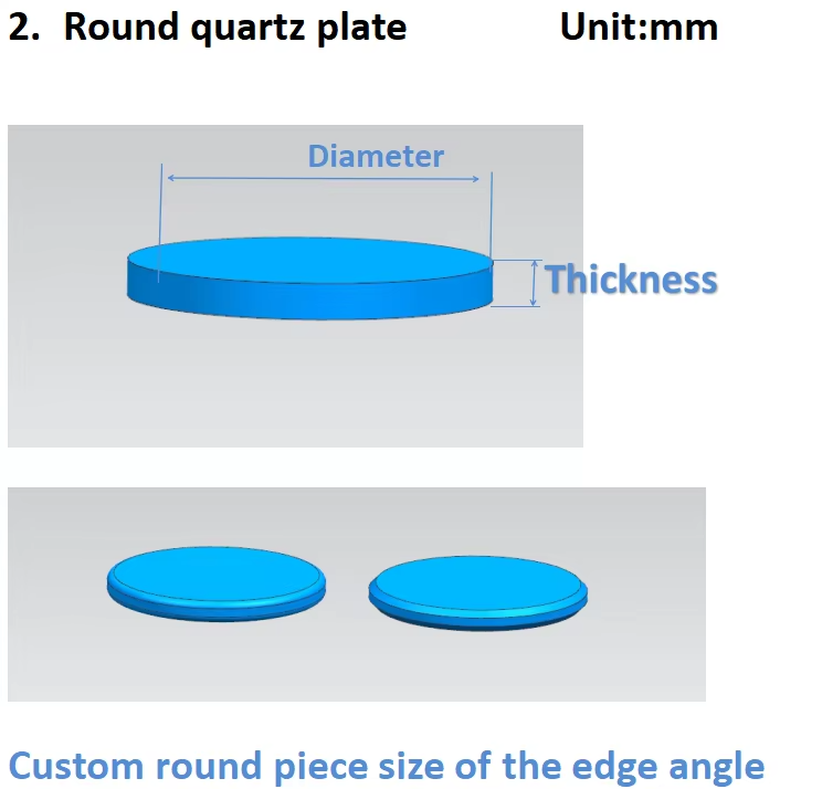 High Precision Polished Quartz Wafer Quartz Sheet 99.99 Purity Transparent