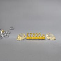 Étiquettes de prix 3D métalliques GBP pour les bijoux montre Affichage des prix au détail Étiquettes