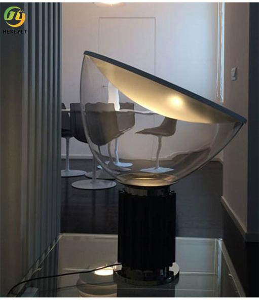 Candeeiro de mesa led de alumínio simples para mesa de estar quarto de vidro